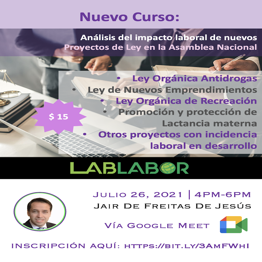 Nuevo curso: Impacto laboral de nuevos proyectos de Ley